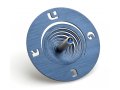 Spiral Coil Hanukkah Dreidel |Brushed Aluminum, Blue - Adi Sidler