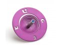 Spiral Coil Hanukkah Dreidel Brushed Aluminum, Purple - Adi Sidler