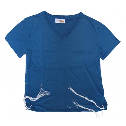 Sports T-Shirt with Tzitzit Adult Size - Denim Blue
