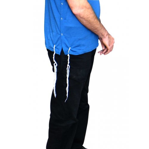 Sports T-Shirt with Tzitzit Adult Size - Denim Blue