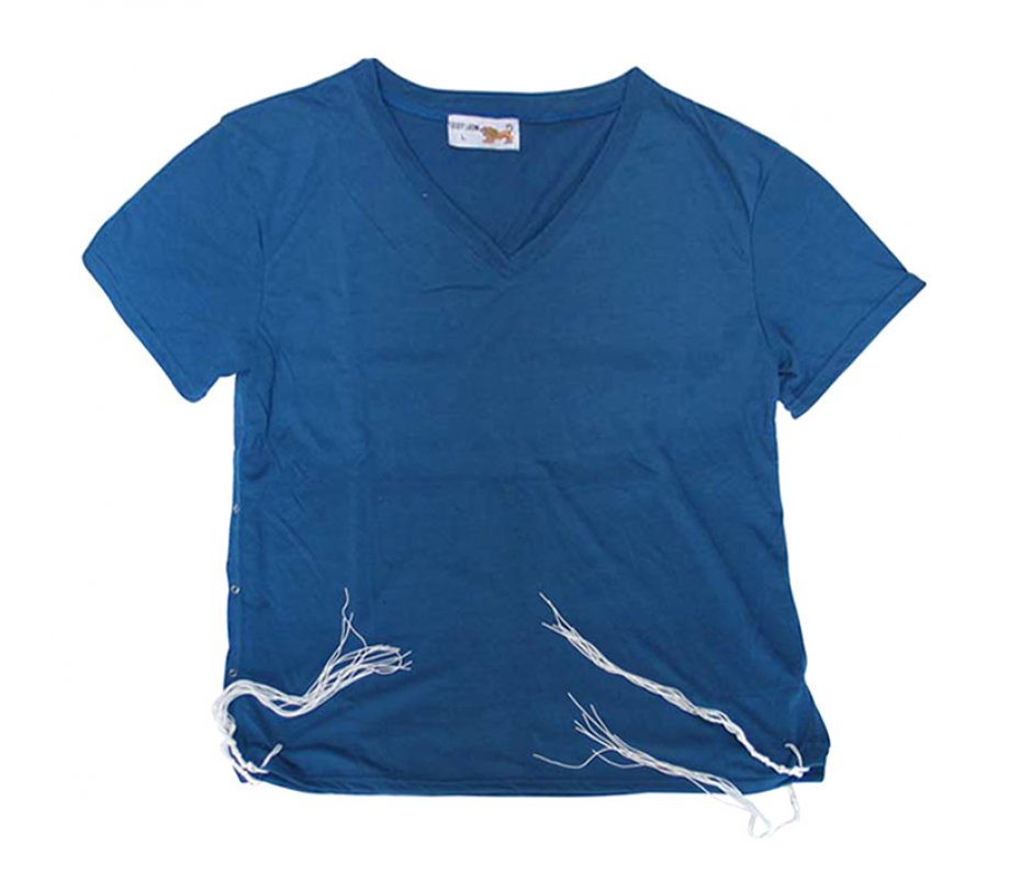 Sports T-Shirt with Tzitzit Adult Size - Denim Blue