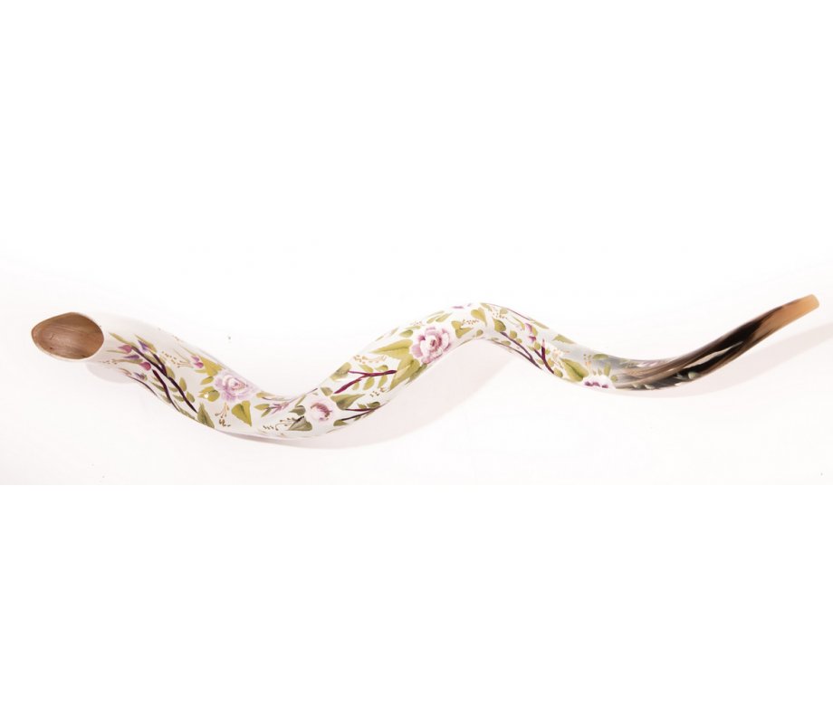Spring Flower Hand Painted Yemenite Shofar