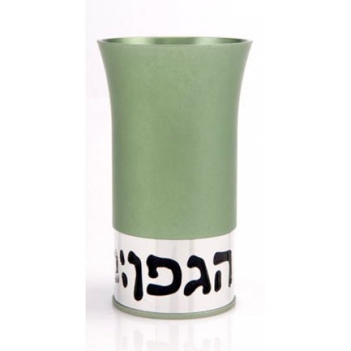 Spring Green Kiddush Cup by Agayof Hagafen