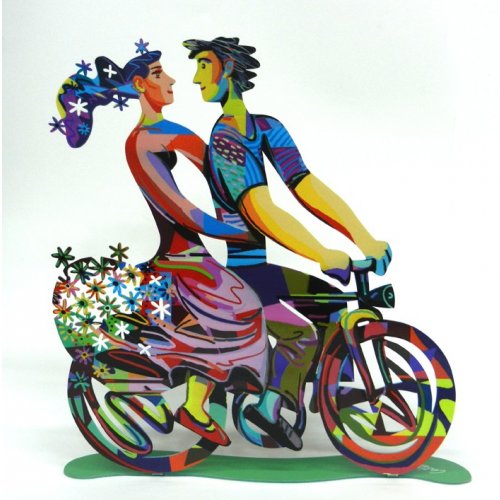 Spring Ride Free Standing Double Sided Bicycle Sculpture - David Gerstein