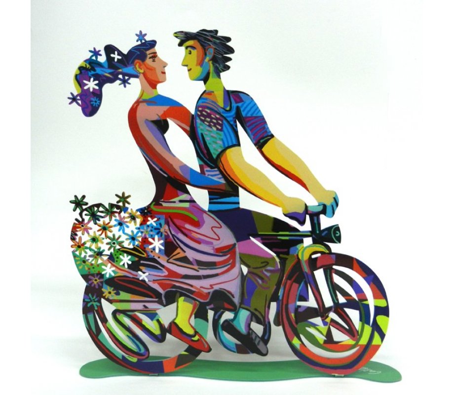 Spring Ride Free Standing Double Sided Bicycle Sculpture - David Gerstein