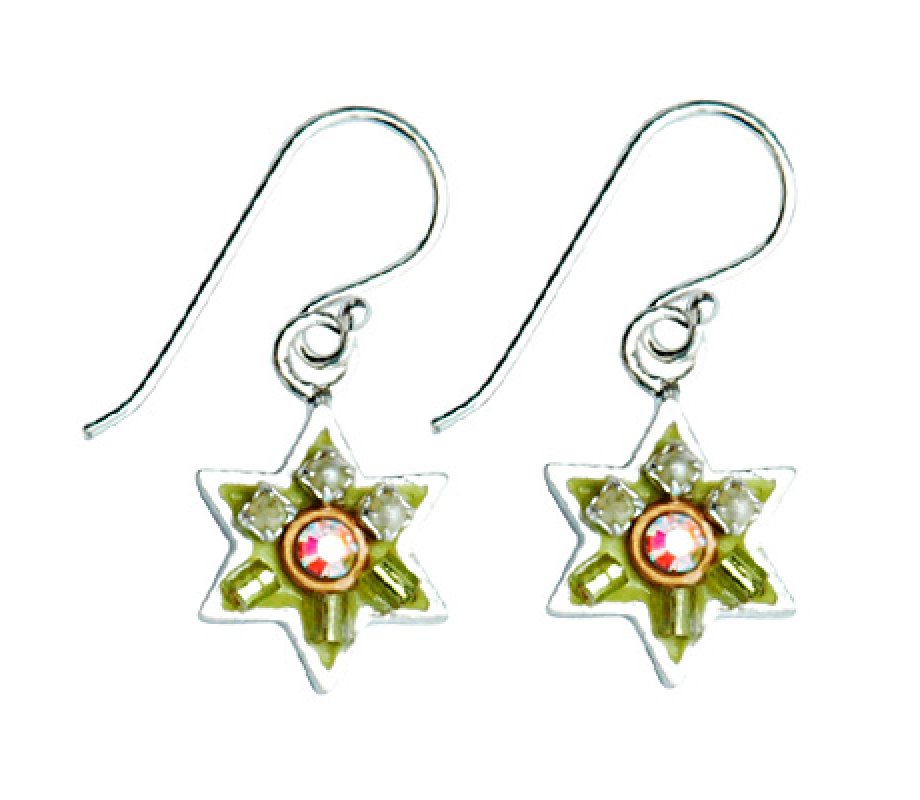 Spring Star of David Earrings - Ester Shahaf