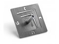 Square Spiral Hanukkah Dreidel Brushed Aluminum, Gray - Adi Sidler