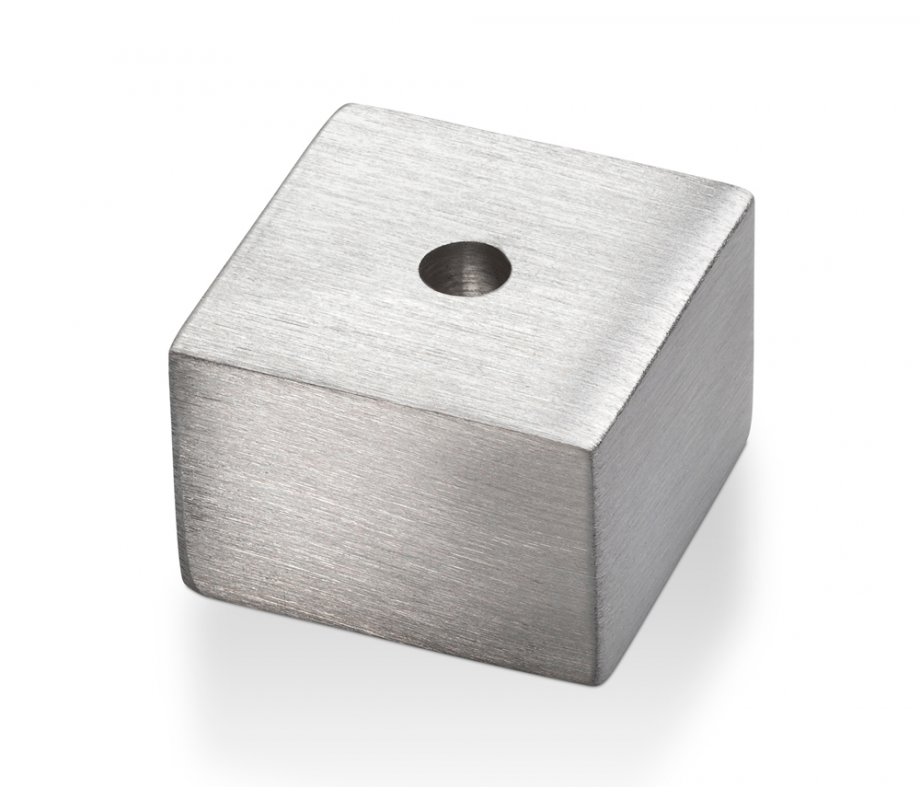 Square Spiral Hanukkah Dreidel Brushed Aluminum, Gray - Adi Sidler
