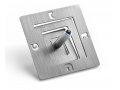 Square Spiral Hanukkah Dreidel Brushed Aluminum, Silver - Adi Sidler