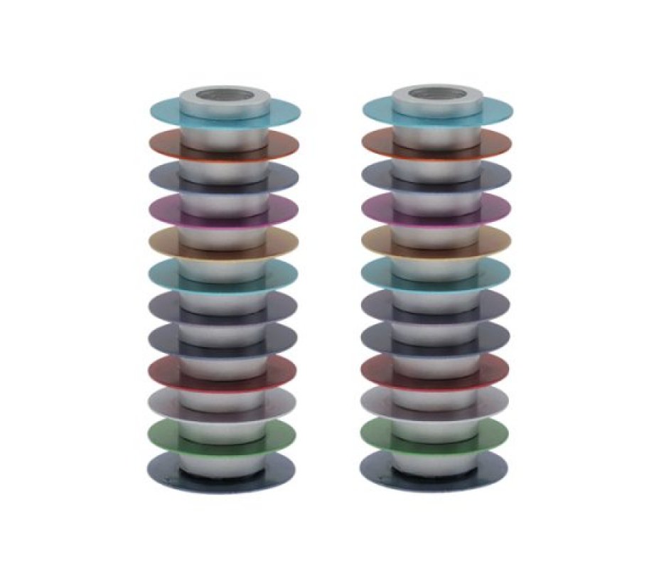 Stacked Disc Style Candlesticks, Multicolor - Yair Emanuel,