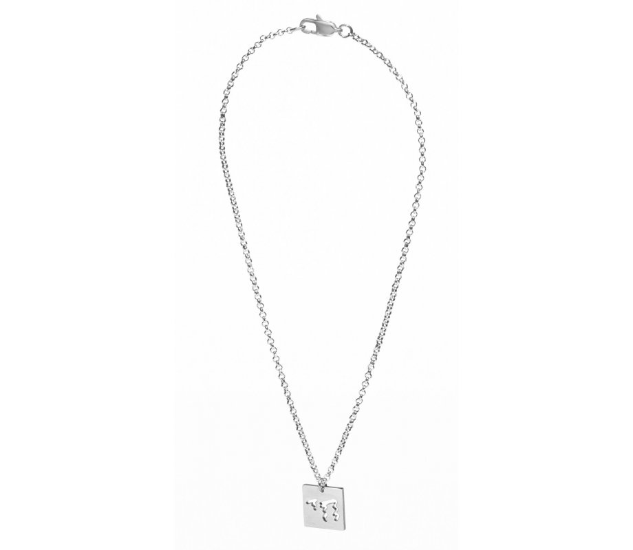 Stainless Steel Necklace - CHAI Pendant with Dancing Letters - Adi Sidler
