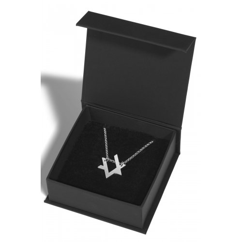 Stainless Steel Necklace with Contemporary Style Star of David - Adi Sidler