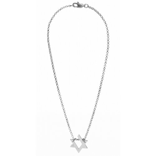 Stainless Steel Necklace with Contemporary Style Star of David - Adi Sidler