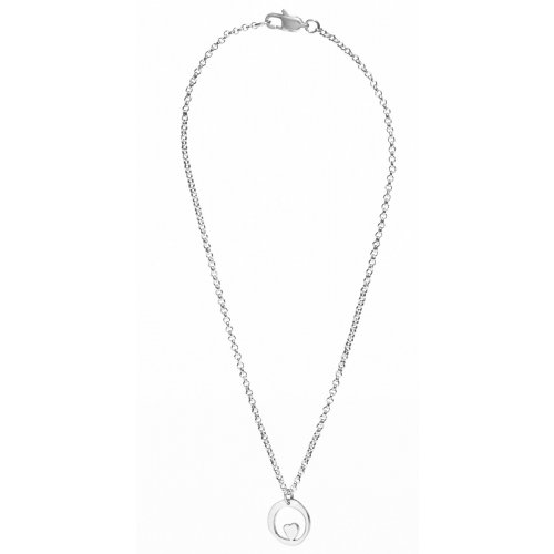 Stainless Steel Necklace with Heart in Circle Pendant - Adi Sidler