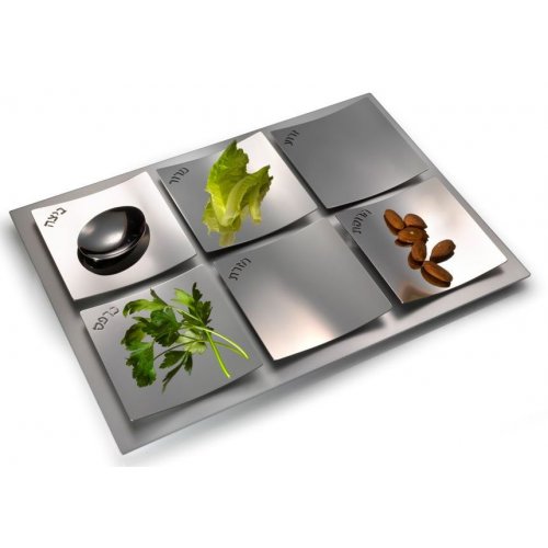 Stainless Steel Seder Plate by Laura Cowan