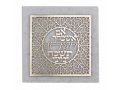 Stainless Steel Wall Plaque, If I Forget You O Jerusalem in Hebrew - Dorit Judaica