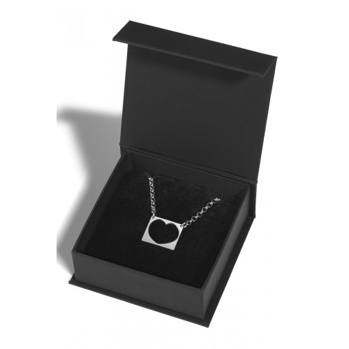 Stainless Steel Waterproof Necklace with Cutout Open Heart Pendant - Adi Sidler