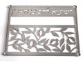 Stainless Steel and Tempered Glass Challah Board - Pomegranates by Dorit Judaica