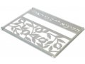 Stainless Steel and Tempered Glass Challah Board - Pomegranates by Dorit Judaica