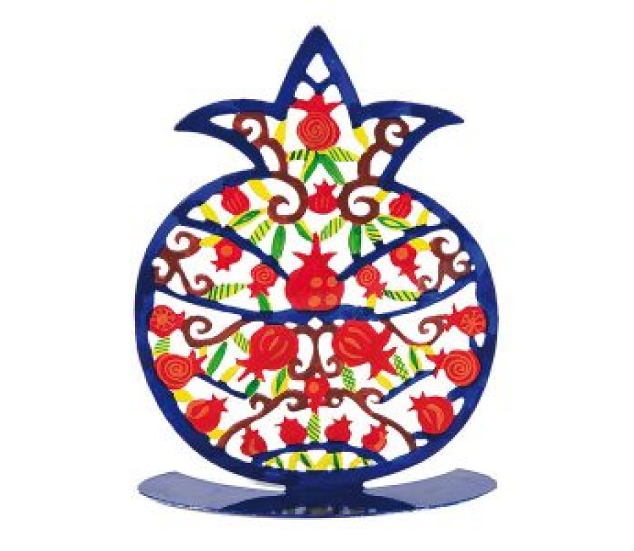 Standing Pomegranate-Shape Table Sculpture, Red Pomegranates - Yair Emanuel