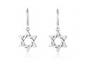 Star of David Dangle Earrings - Sterling Silver