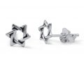 Star of David Design 925 Sterling Silver Stud Earrings