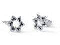 Star of David Design 925 Sterling Silver Stud Earrings