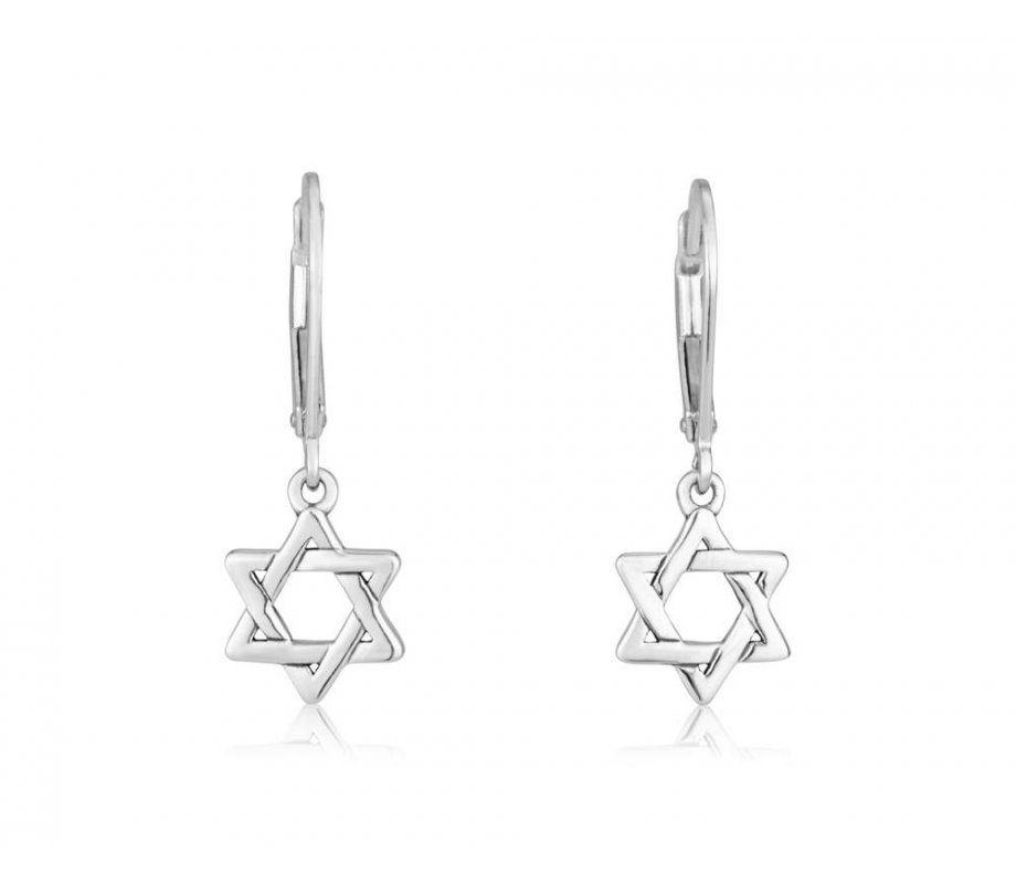 Star of David Earrings - Sterling Silver