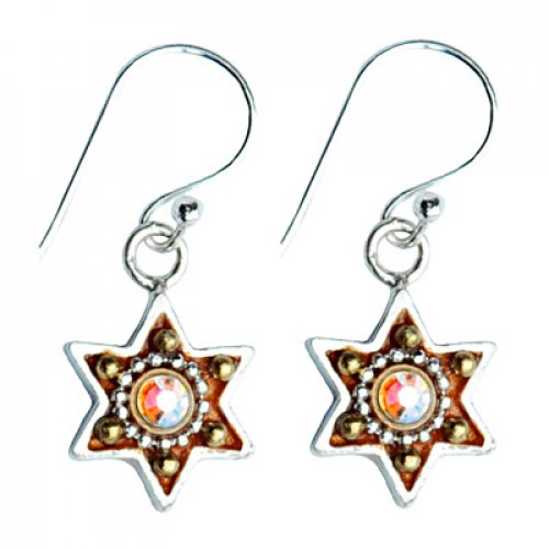 Star of David Earrings Handcrafted by Ester Shahaf