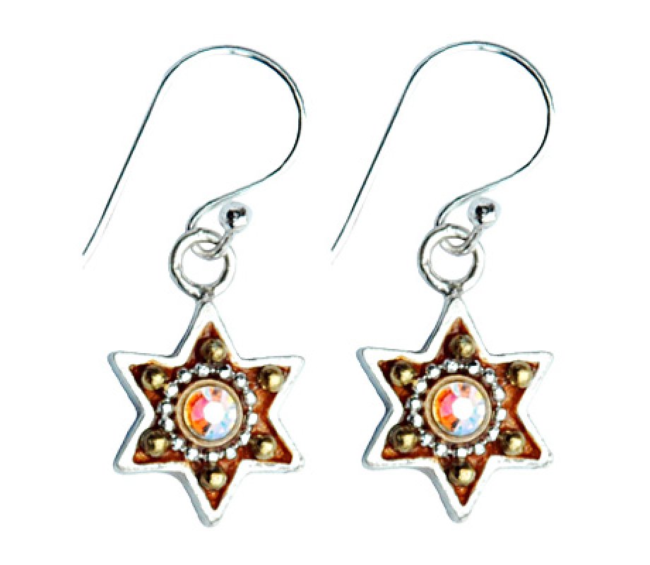 Star of David Earrings Handcrafted by Ester Shahaf