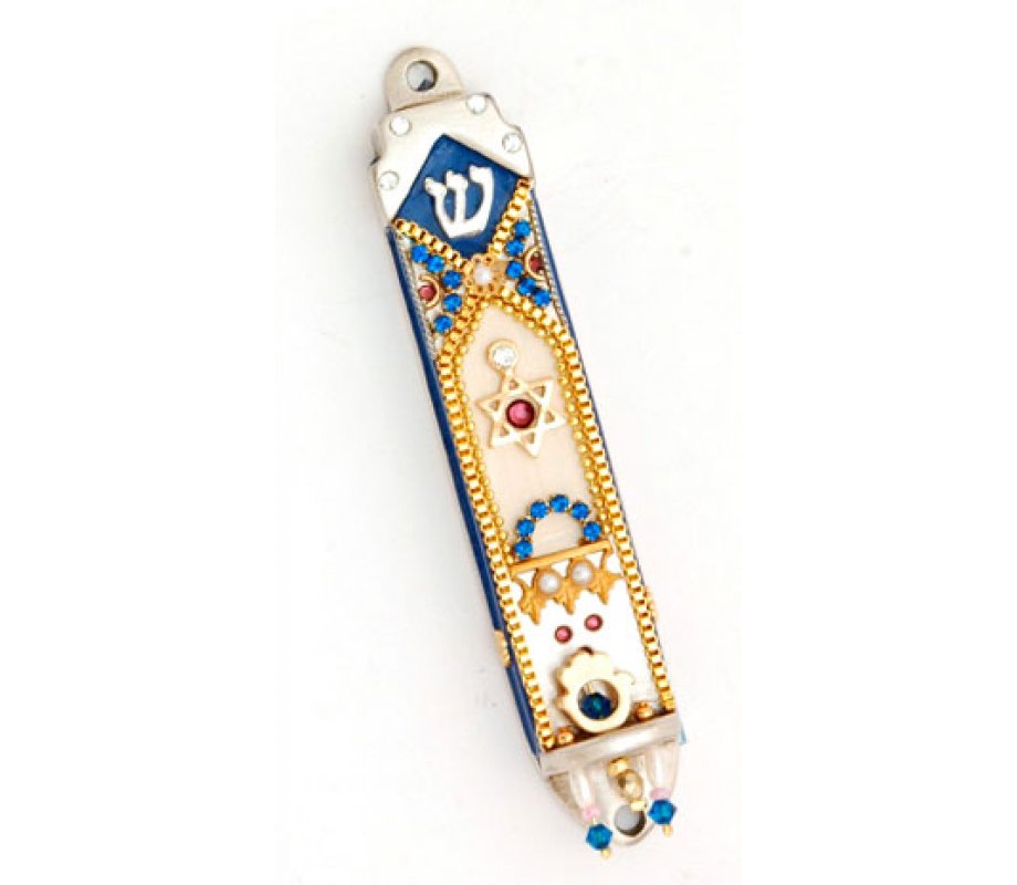 Star of David Hamsa Mezuzah by Shahaf