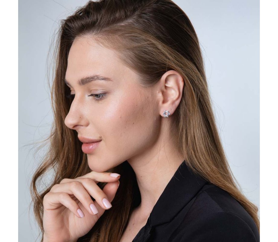 Star of David Stud Earring - Sterling Silver