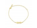 Sterling Silver Bracelet, Yellow Gold-Plated – Zircon Decorated Angels Wings