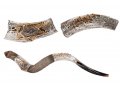 Sterling Silver Decorated Yemenite Shofar - Leaf