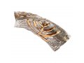 Sterling Silver Decorated Yemenite Shofar -Gold Menorah