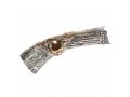 Sterling Silver Decorated Yemenite Shofar -Pomegranates and Jerusalem