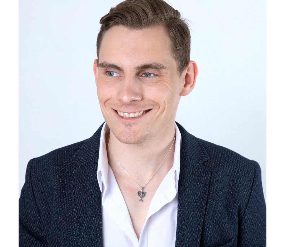 Sterling Silver Necklace – Seven Branch Temple Menorah Pendant – Bead Artwork Design