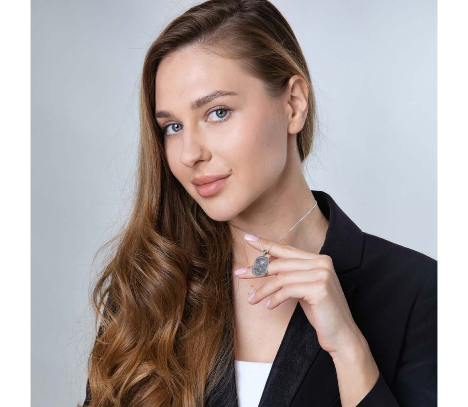 Sterling Silver Pendant Necklace - Chai, Seven Branch Menorah and Yisrael