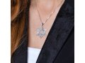 Sterling Silver Pendant Necklace - Large Star of David With Dark and Light Silver