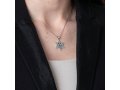 Sterling Silver Pendant Necklace, Star of David One-Within-Another  Beaded Artwork