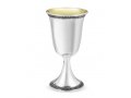 Sterling Silver Shabbat Kiddush Cup and Plate Set - Loop Ribbon Design