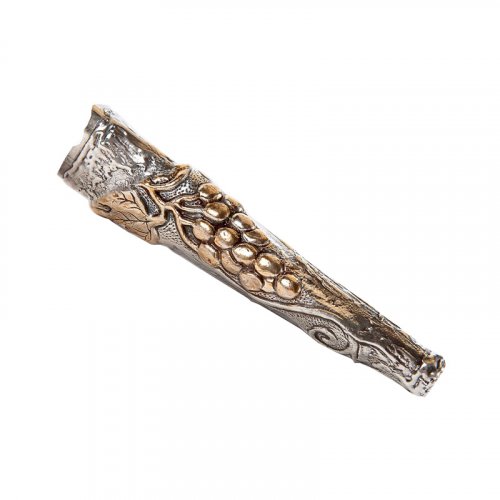 Sterling Silver Two Tone Jerusalem Design Yemenite Shofar