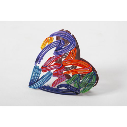 Strokes of Love Free Standing Double Sided Heart Sculpture - David Gerstein