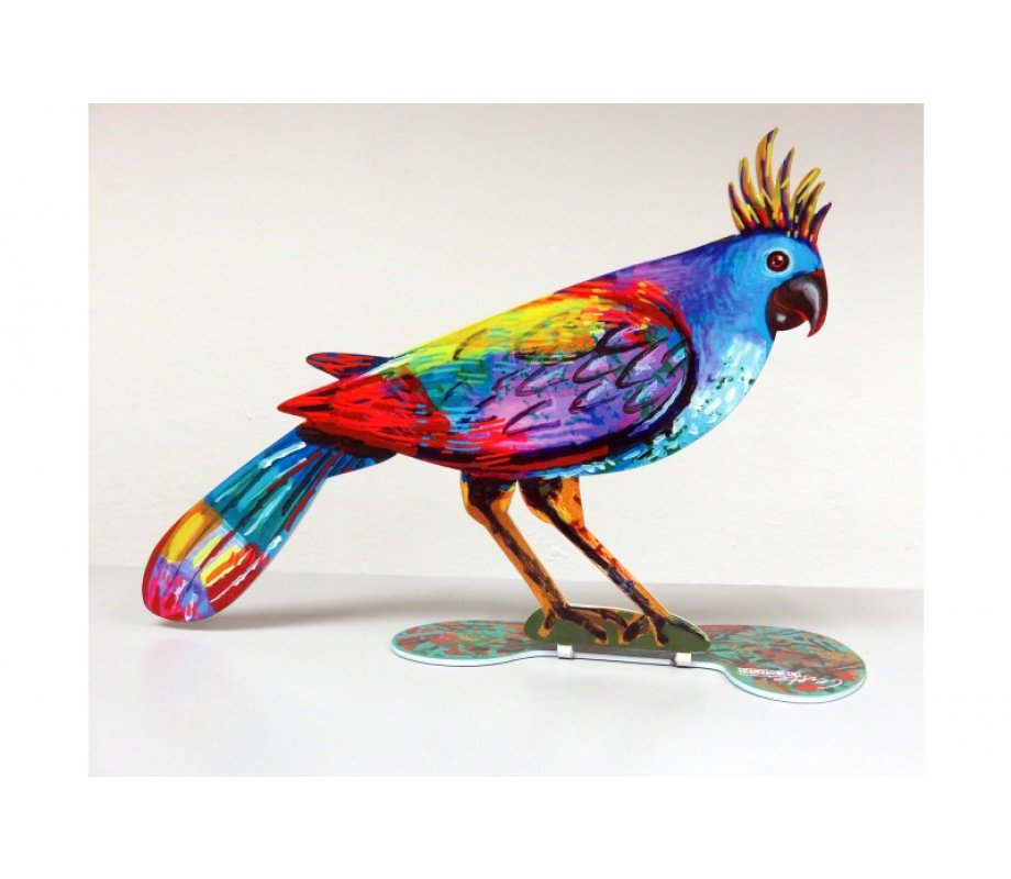 Stylish Bird Free Standing Double Sided Steel Sculpture - Stylish Bird by David Gerstein