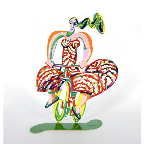 Summer Rider Free Standing Double Sided Bicycle Sculpture - David Gerstein