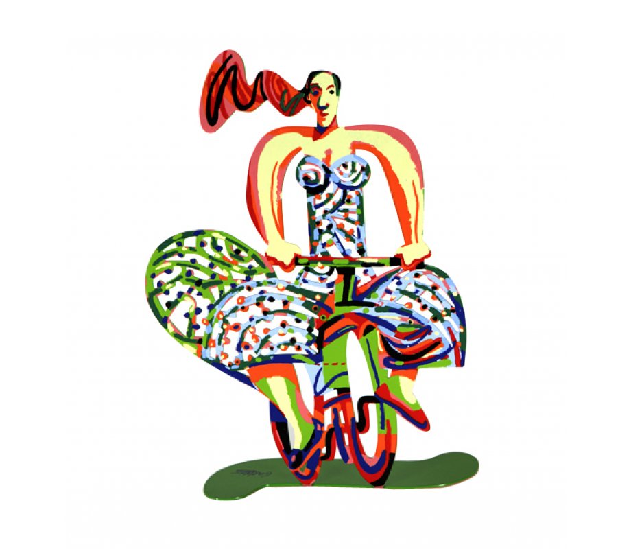 Summer Rider Free Standing Double Sided Bicycle Sculpture - David Gerstein