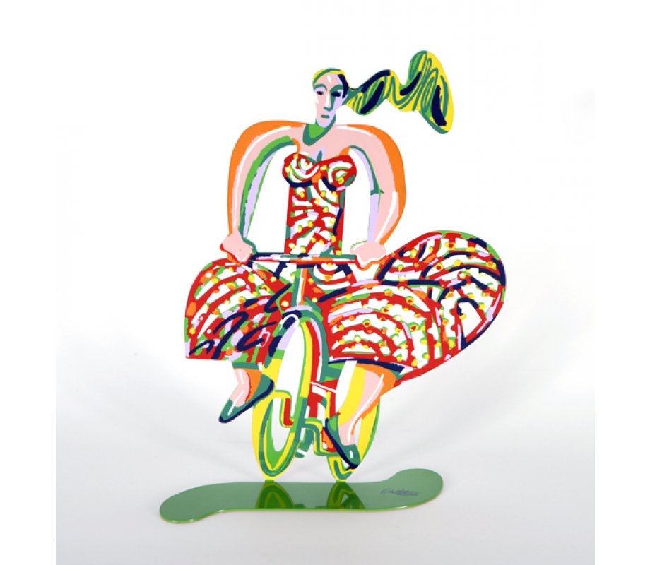 Summer Rider Free Standing Double Sided Bicycle Sculpture - David Gerstein
