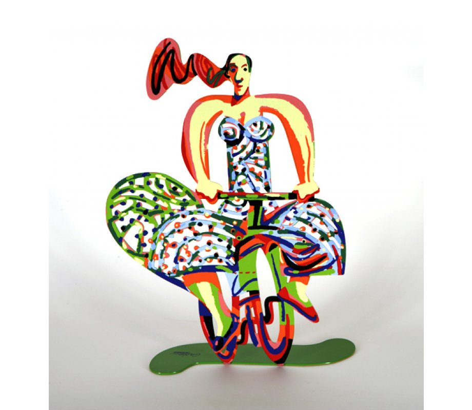 Summer Rider Free Standing Double Sided Bicycle Sculpture - David Gerstein