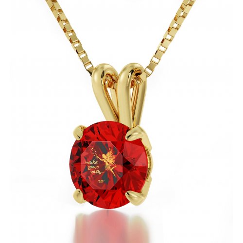 Swarovski Fairy Luck Necklace in Gold Plate- Nano