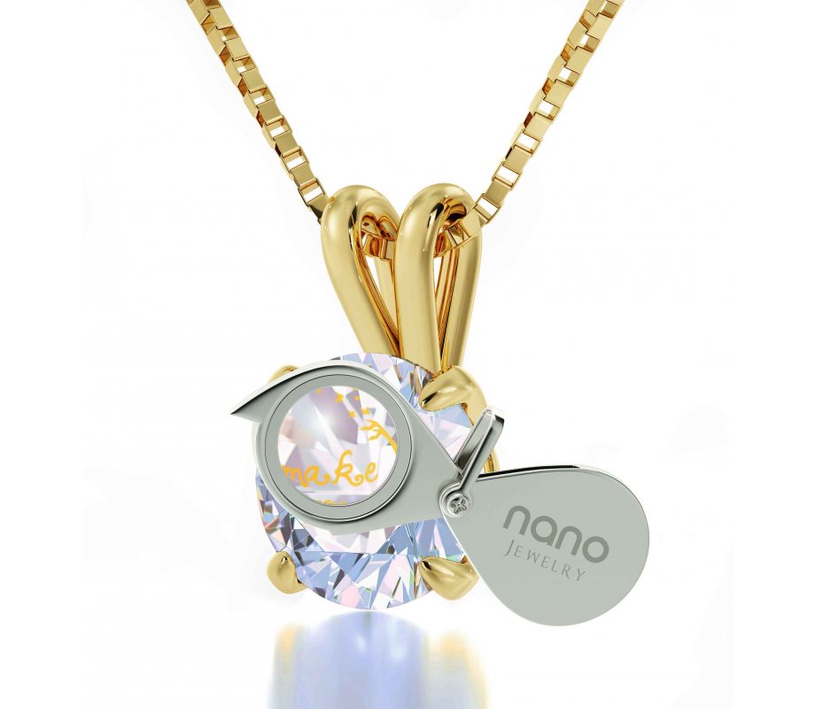 Swarovski Fairy Luck Necklace in Gold Plate- Nano